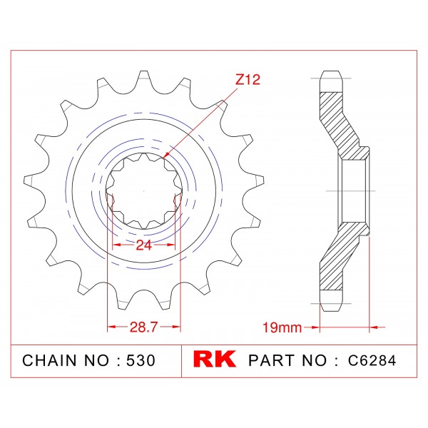 527-17 SPROCKET FRONT (P)
