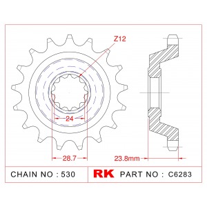 528-17 SPROCKET FRONT(P)