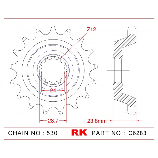 528-17 SPROCKET FRONT(P)