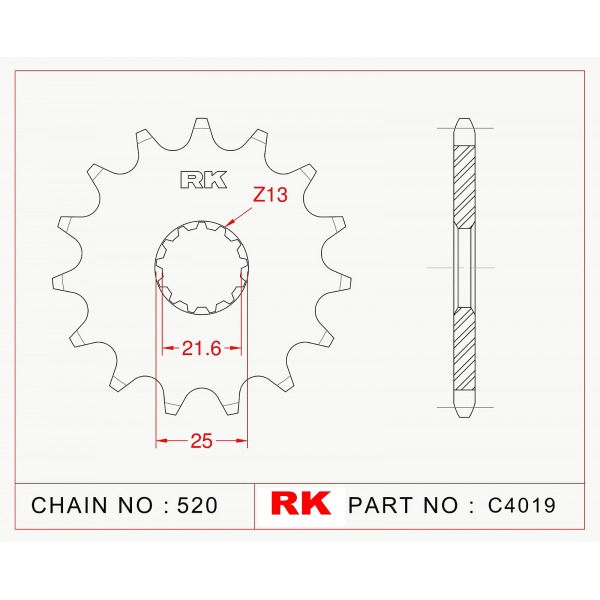 565-15 SPROCKET-FRONT (P)