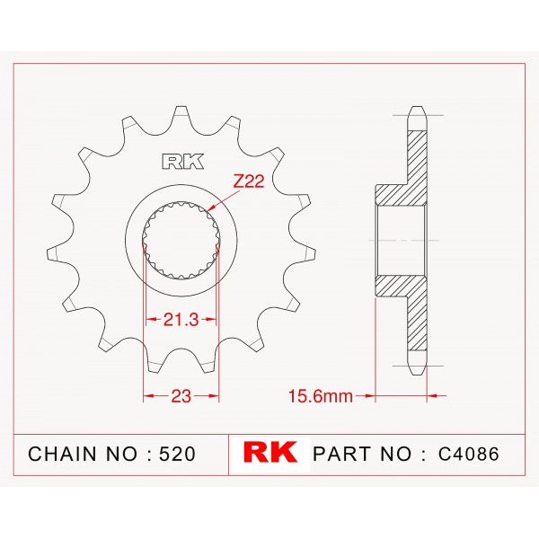 577-14 SPROCKET-FRONT(P)