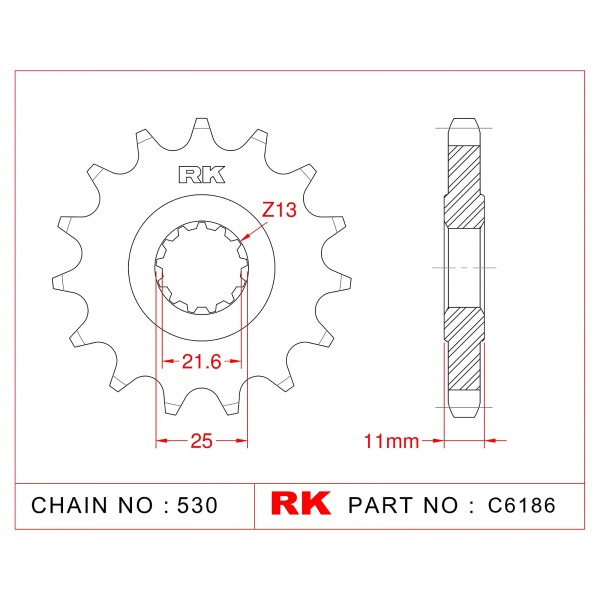 580-16 SPROCKET-FRONT(P)