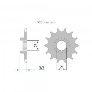 585-16 SPROCKET-FRONT(JT 582)