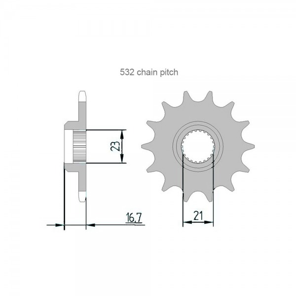 585-16 SPROCKET-FRONT(JT 582)