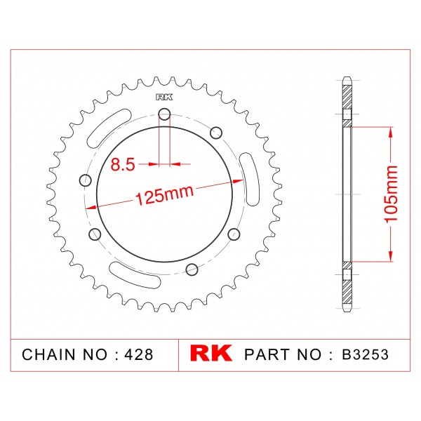 1134-48 SPROCKET REAR (2106 CH) 47200