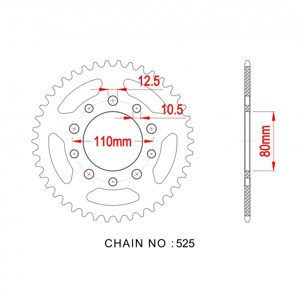 1332 41 SPROCKET REAR (332/344)