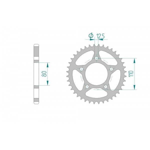 1332-45 SPROCKET REAR (332/344)