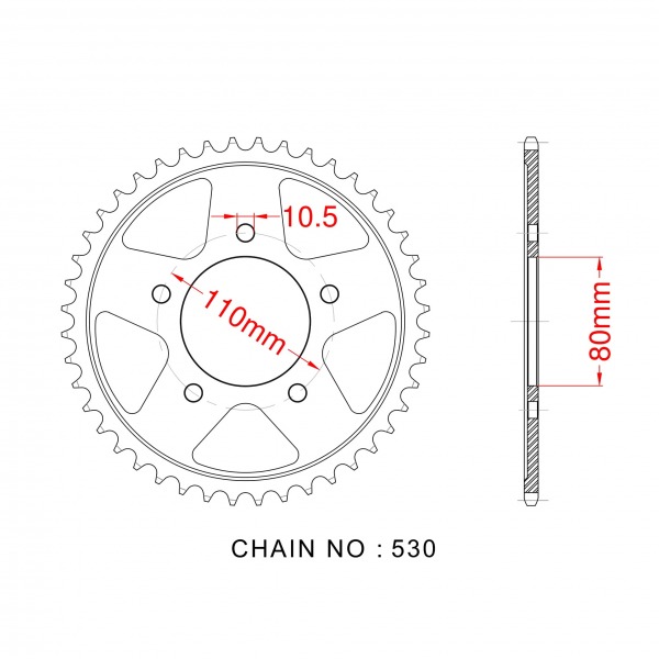 1334-48 SPROCKET REAR(334/341)