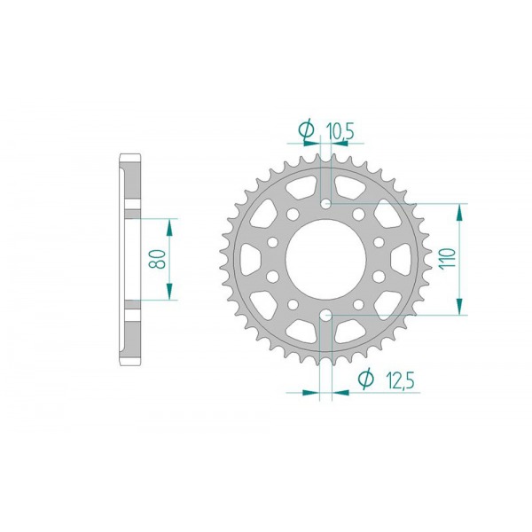 1334-49 SPROCKET REAR  (334/341)