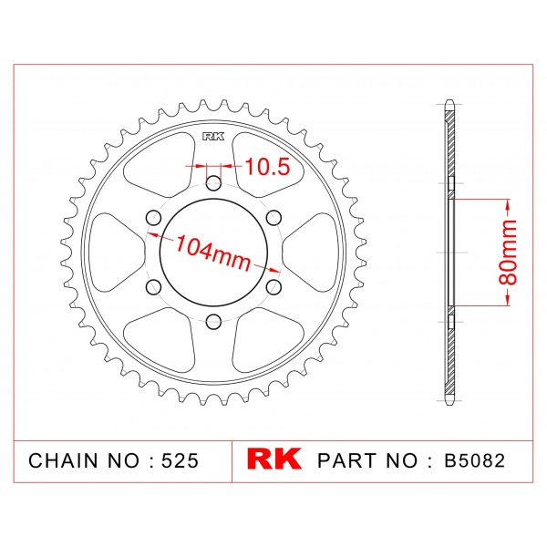 2031-40 SPROCKET REAR (1489)(J)