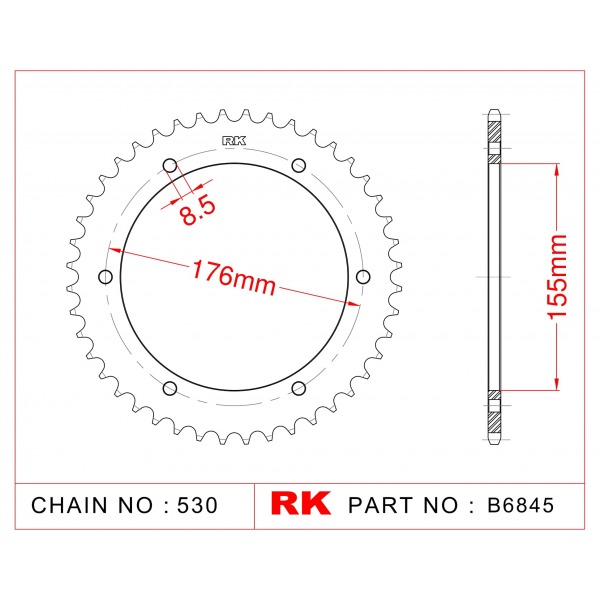 2046-43 SPROCKET REAR(J)(2011)