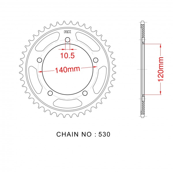 2079-40 SPROCKET REAR(1800) (J)