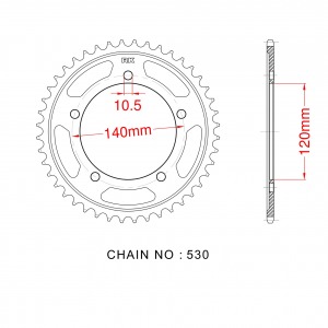 2079-42 SPROCKET REAR (J) (1800)