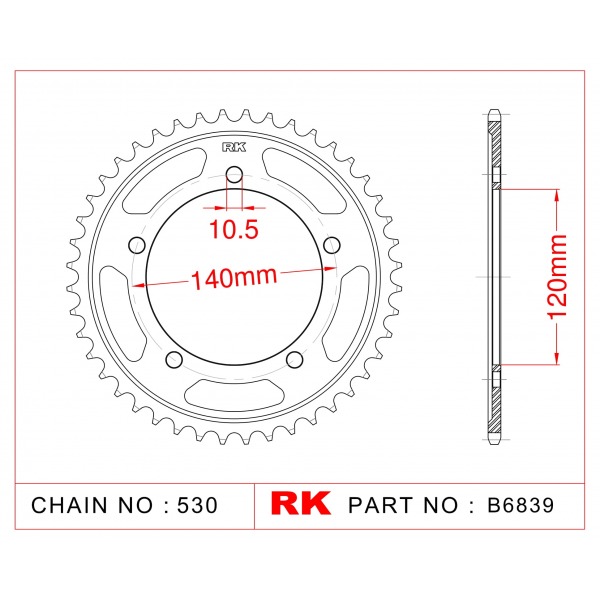 2079-43 SPROCKET REAR(1800) (J)