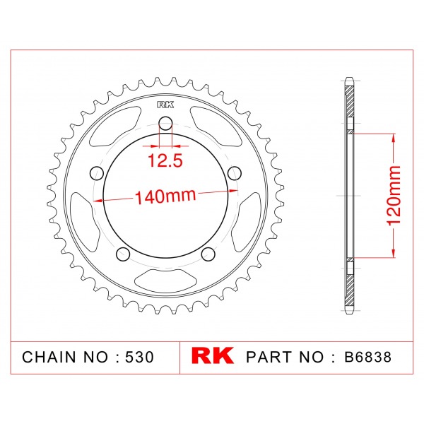 2086-41 SPROCKET REAR (J) (1797)
