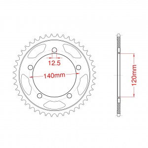 2086-43 SPROCKET REAR (J)(1797)