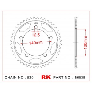 2086-45 SPROCKET REAR (J)(1797)