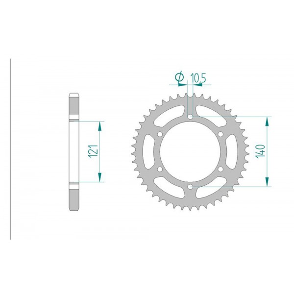 2087-45 SPROCKET REAR (JT N.A.)