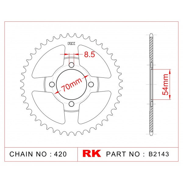 211-39 SPROCKET-REAR(P)