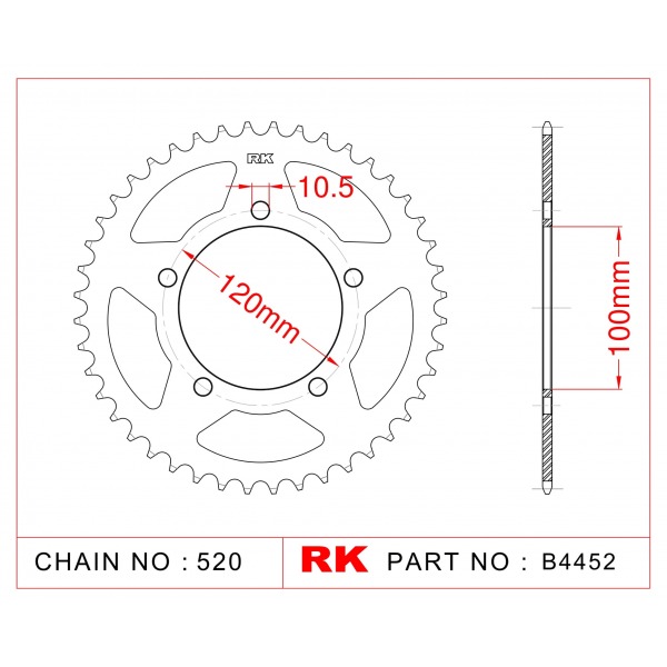2117-44 SPROCKET REAR (JT703)