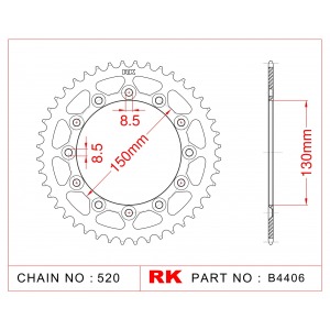 245-44 SPROCKET-REAR JT245/2