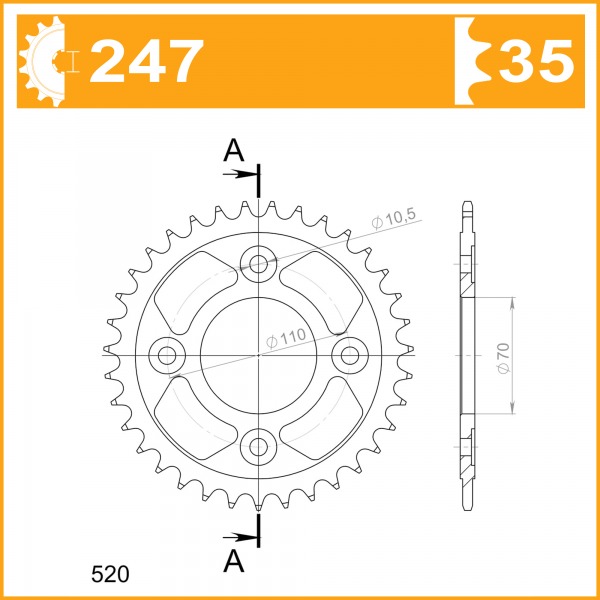 247-35 SPROCKET REAR