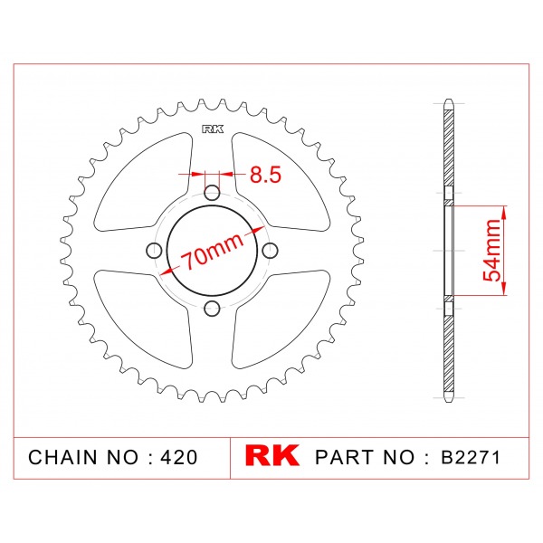 257-36 SPROCKET REAR (P)