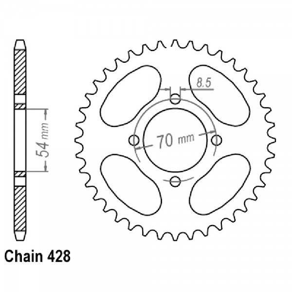 262-40 SPROCKET-REAR (P)