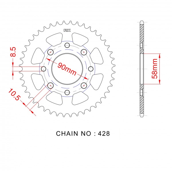 269-44 SPROCKET-REAR End of Line