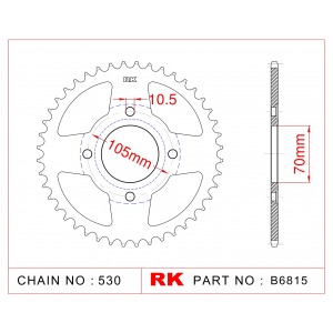 278-38 SPROCKET REAR 10401