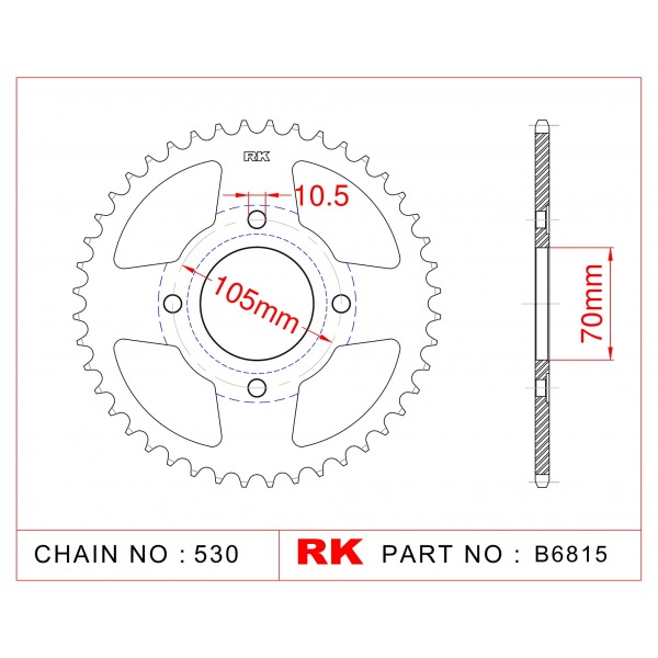 278-38 SPROCKET REAR 10401
