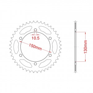 305-45 SPROCKET REAR (JT245/3)
