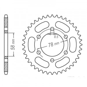 458-36 SPROCKET-REAR (P)