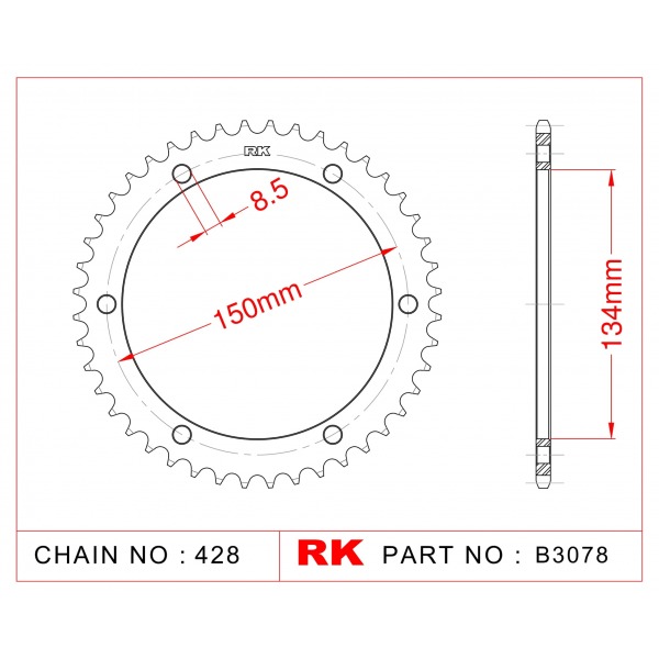 463-48 SPROCKET-REAR (P)