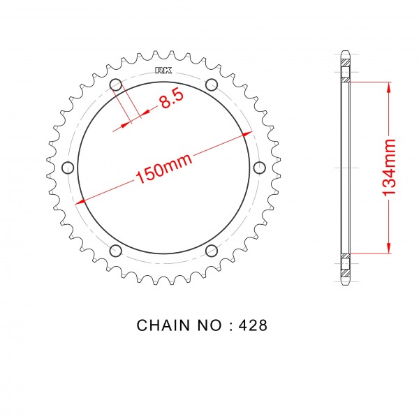 463-50 SPROCKET-REAR (P)