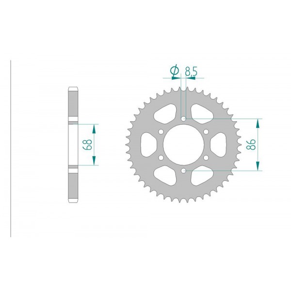 468-36 SPROCKET-REAR (2057)