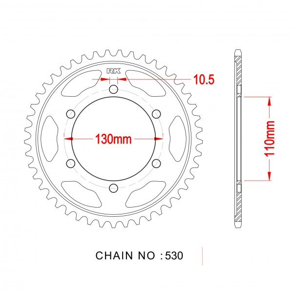 479-43C SPROCKET REAR (P)