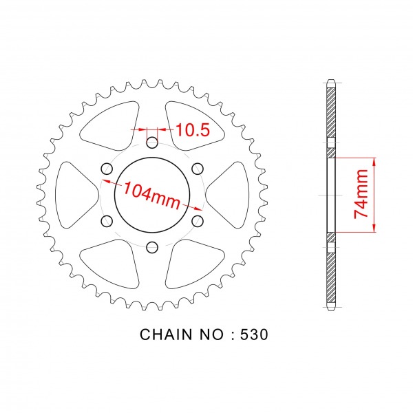 481-40 SPROCKET REAR