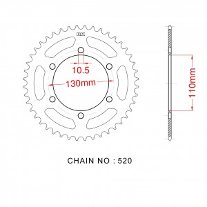 486-45 SPROCKET-REAR(P)