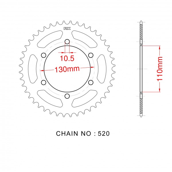 486-45 SPROCKET-REAR(P)