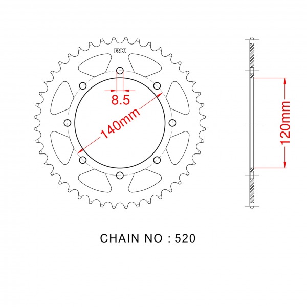 487-38 SPROCKET REAR