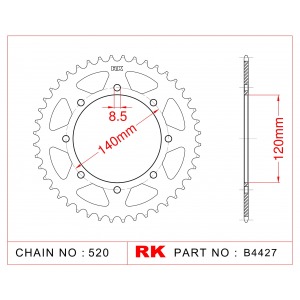 487-43 SPROCKET-REAR (P)