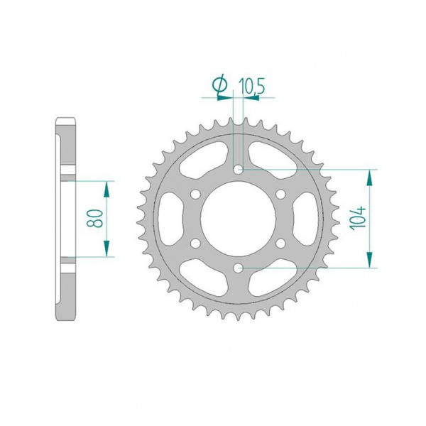 488-38 SPROCKET-REAR (P)