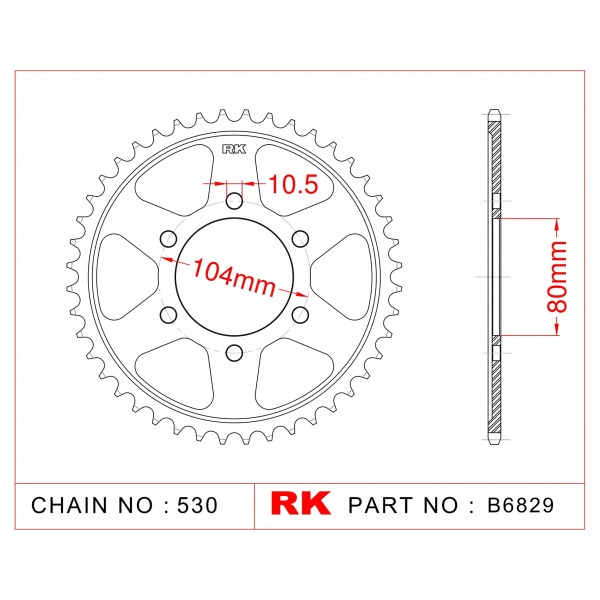 488-41 SPROCKET-REAR(P)