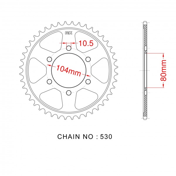 488-42 SPROCKET-REAR (P)
