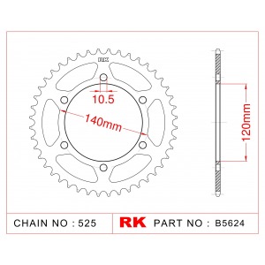 498-45 SPROCKET-REAR(P)