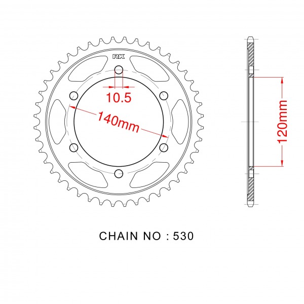 499-40 SPROCKET-REAR(P)