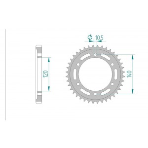 499-49 SPROCKET REAR(P)