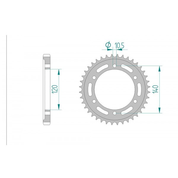 499-49 SPROCKET REAR(P)