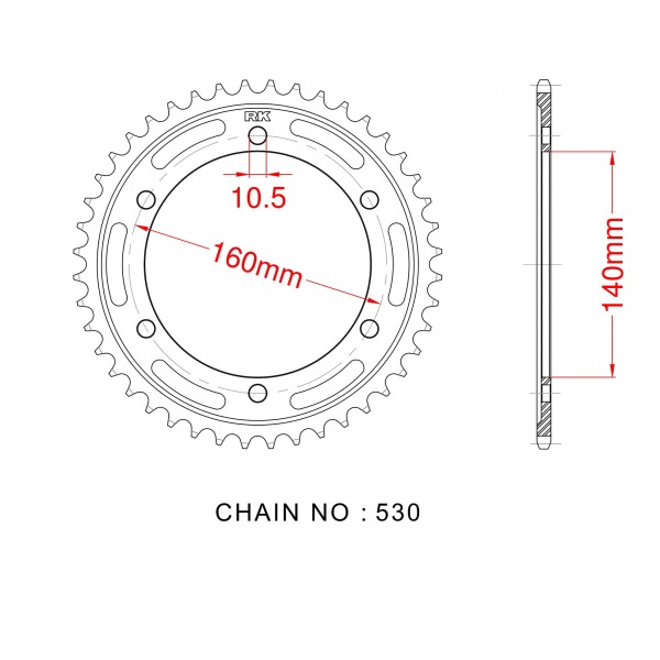 502-45 SPROCKET-REAR(P)